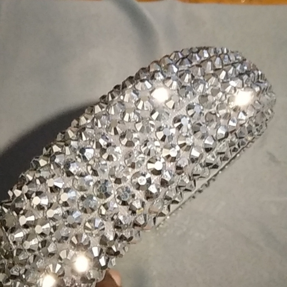 Plush rhinestoned headband